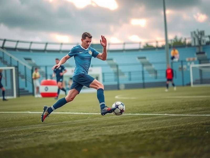 Local soccer game in India with players in action