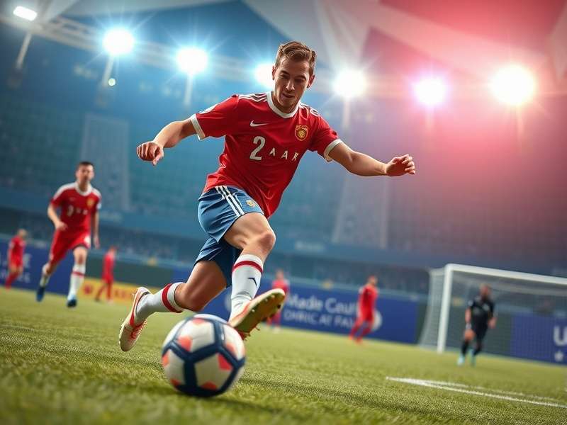 Professional soccer match crowd in Indian stadium