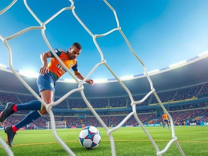 First-person view of soccer game in India showing player perspective