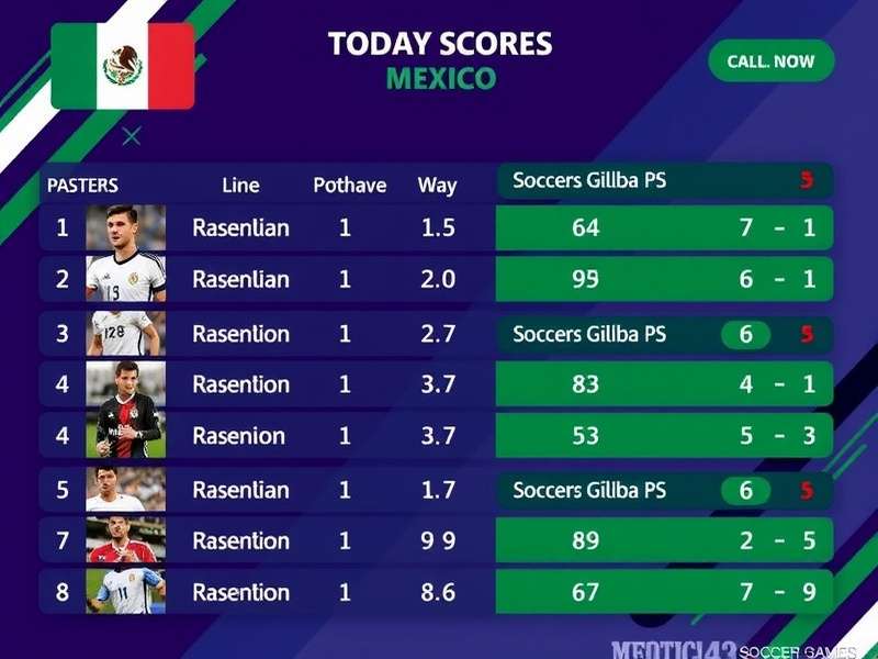 Soccer match in a Mexican stadium with passionate fans