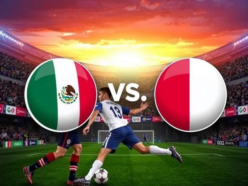 Mexico and Panama soccer teams in action during a match