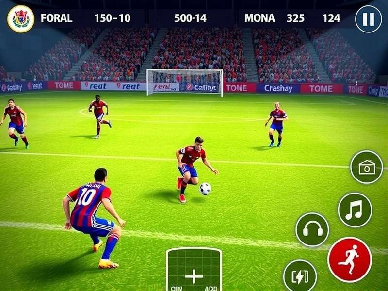 Crowd cheering at a live soccer match in an Indian stadium