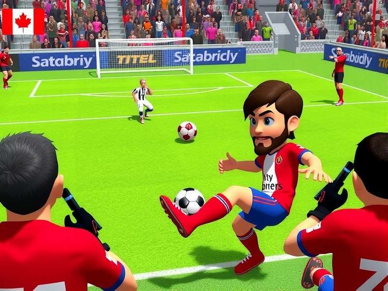 Tactical overview of Binho Soccer Game Canada gameplay showing formation and player movement