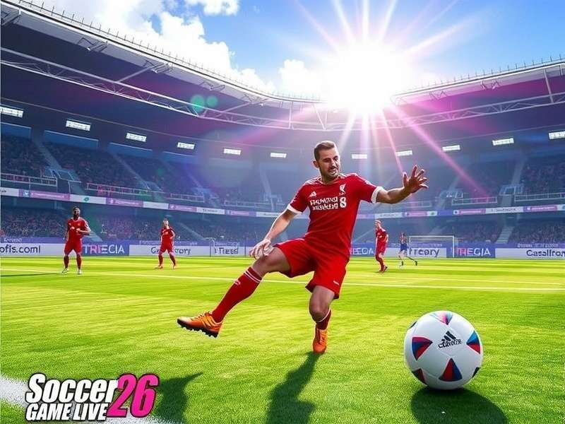 Soccer Game Live 2025 Interface showing advanced player stats and live match data