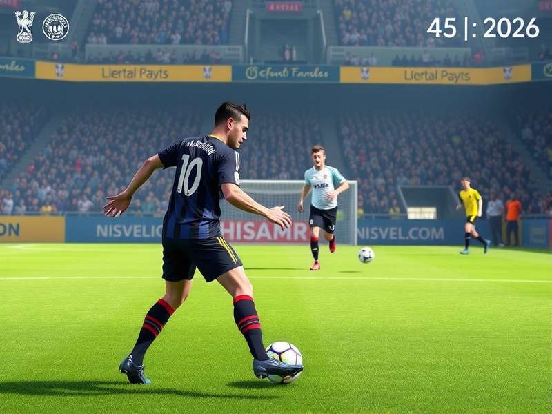 Barcelona and Real Madrid players contesting the ball