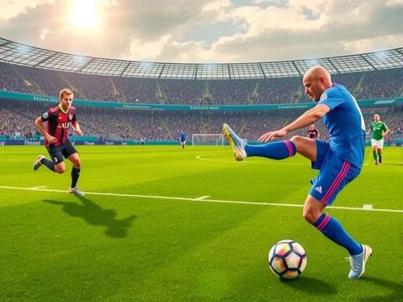 Live soccer match on television screen with enthusiastic fans