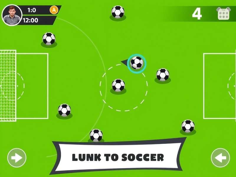 Dynamic action scene from Sticky Soccer Game showing a player in mid-air controlling a sticky ball
