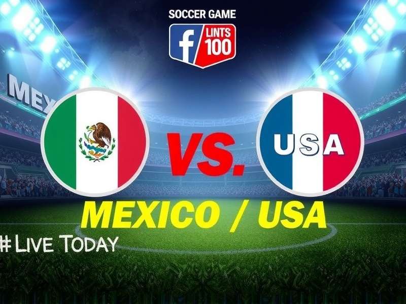 Mexico vs USA Soccer Match - Players in action