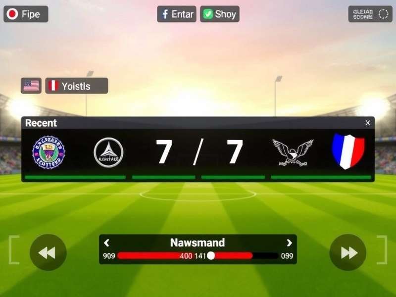 Recent soccer game match action with players celebrating