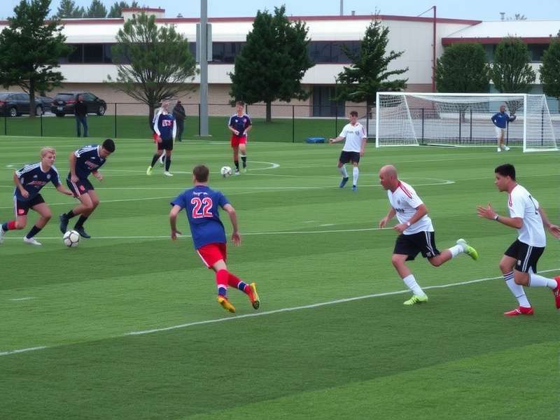 High school soccer players in action during a competitive match in India