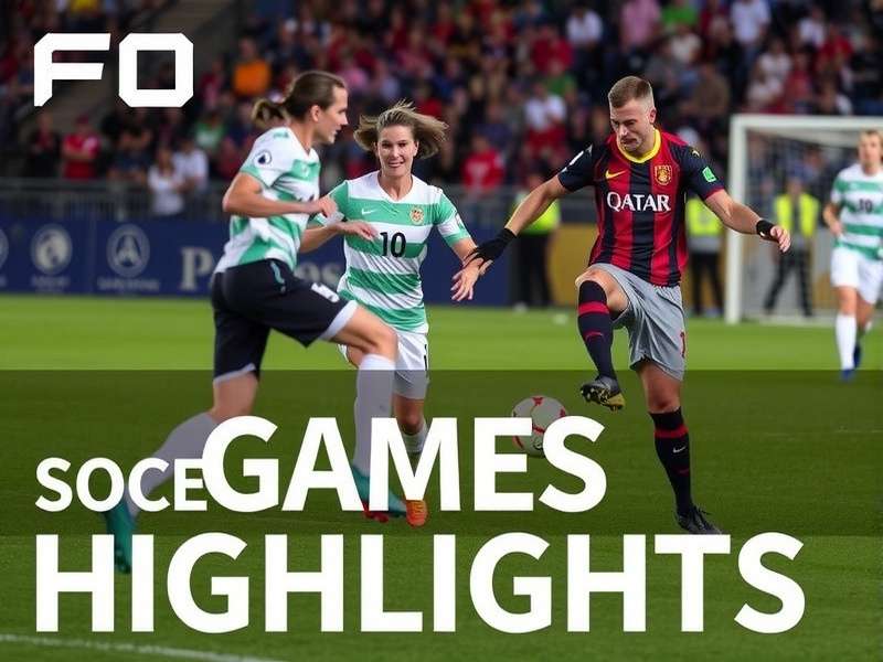 Dynamic soccer match highlight moment showing a goal celebration