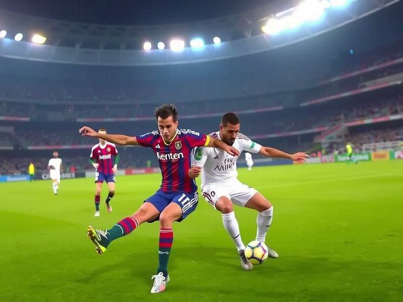 Iraq national soccer team players in action during a live match